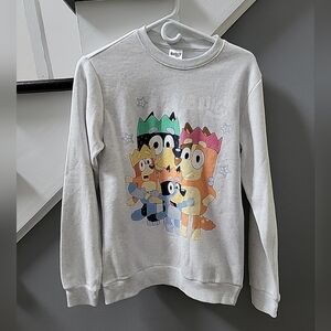 Bluey family gray sweatshirt men's small NWT Comfy Unisex